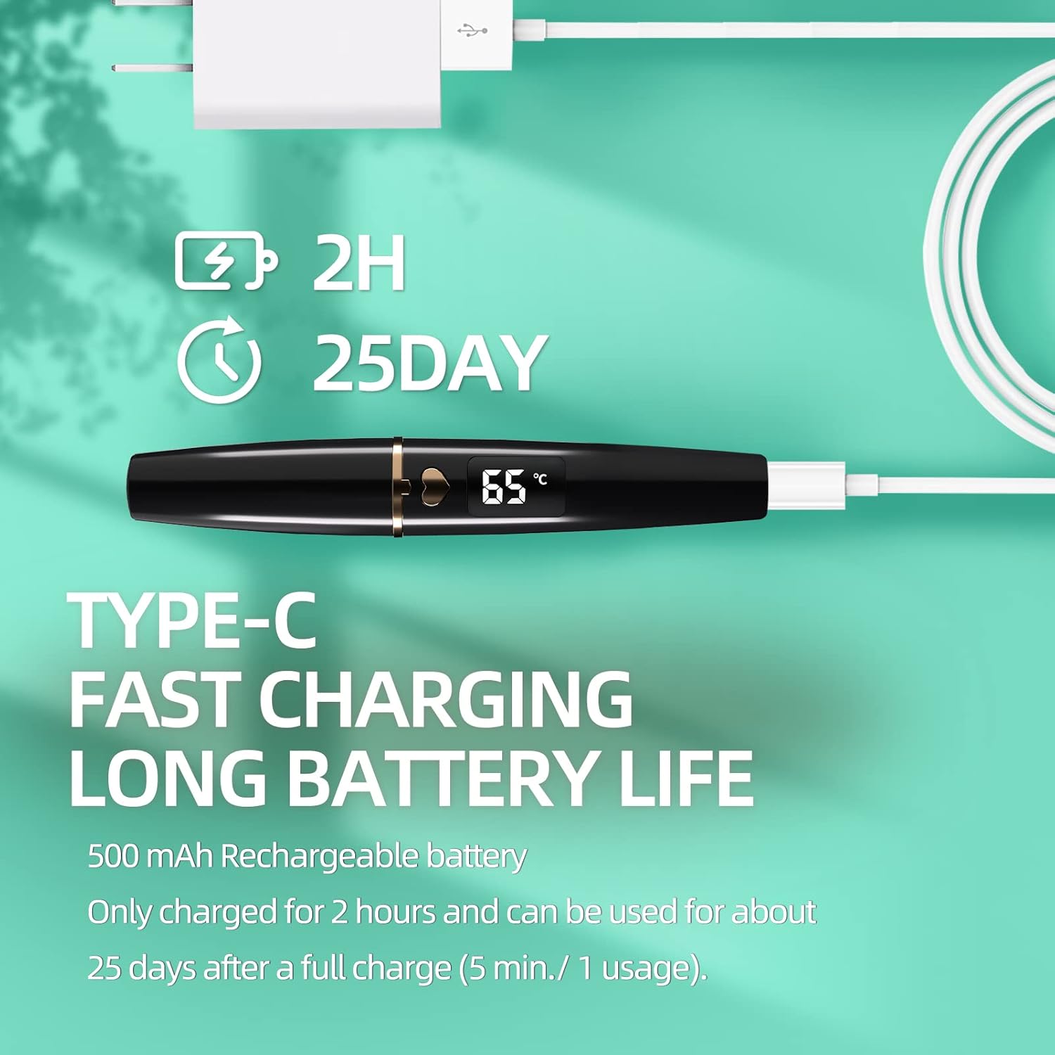 ZAPAL Heated Eyeash Curler, S600 Rechargeable Heated lash Curler, Intelligent Power Off Electric Eyelash Curler Heated Quickly 24 Hs Lasting Natural Makeup for Woman (Jet Black/Gold, X8-132mm)-FemmiqueWomen