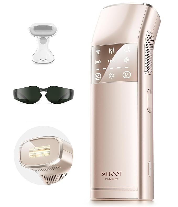 IPL Laser Hair Removal for Women and Men, 2 Lights, 2℃, 16.6 cm² Sapphire Ice Cooling for Sensitive Skin, 4-Pulse Mode for Ingrown Hair, Bikini, Face, Body Permanent Epilator Home Hair Removal Device-FemmiqueWomen