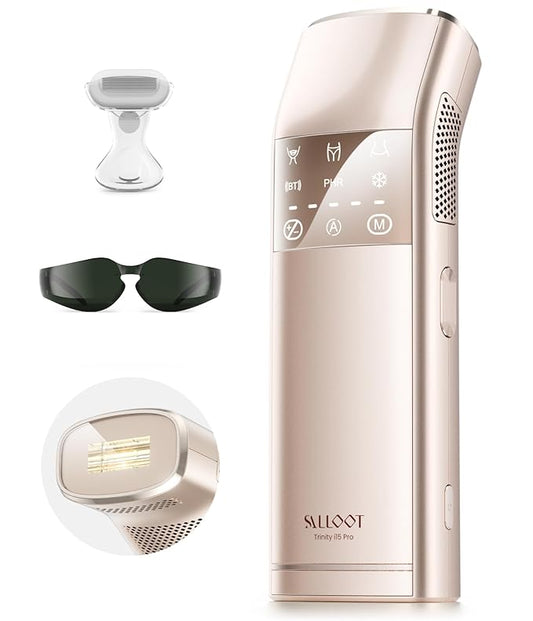 IPL Laser Hair Removal for Women and Men, 2 Lights, 2℃, 16.6 cm² Sapphire Ice Cooling for Sensitive Skin, 4-Pulse Mode for Ingrown Hair, Bikini, Face, Body Permanent Epilator Home Hair Removal Device-FemmiqueWomen