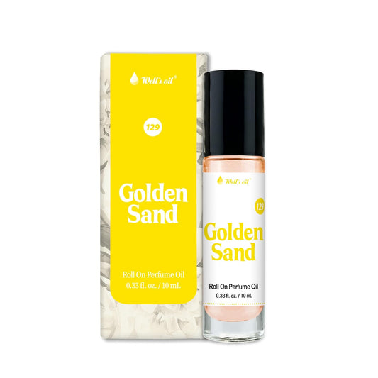 Well's Oil Well's Perfume Oil Roll-On 10 ml / 0.33 fl Oz I Clean, Rich, Pure Scent, Alcohol-Free, Oil Based, Long Lasting, Concentrated Roll-on Perfumes for Women and Men (Golden Sand)-FemmiqueWomen
