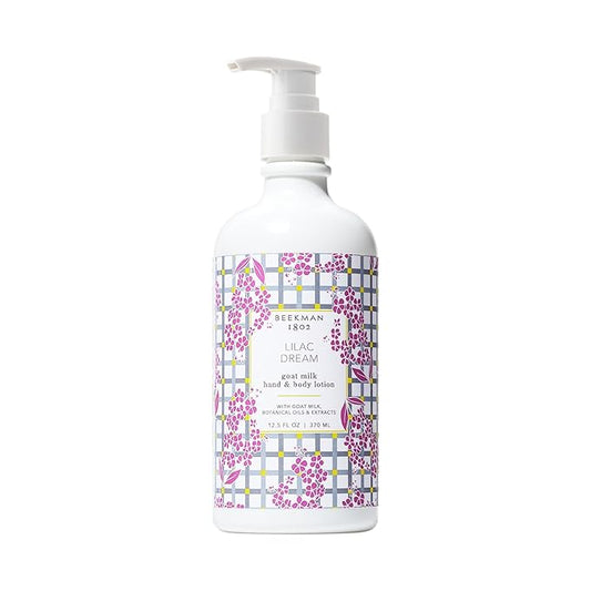 Beekman 1802 Goat Milk Body Lotion, Lilac Dream - Scented - 12.5 oz - Hydrating & Deeply Moisturizing - With Shea Butter & Jojoba Seed Oil - Good for Sensitive Skin - Cruelty Free-FemmiqueWomen