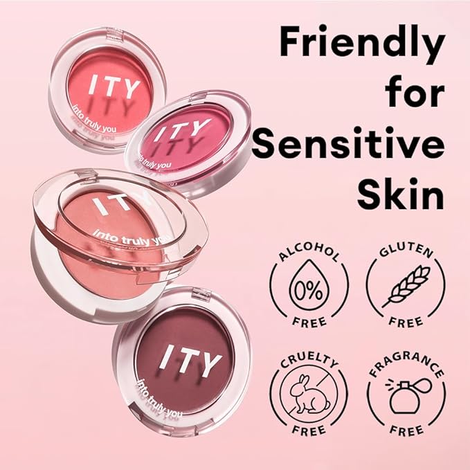 ITY Mood Blush, Blush for Cheeks Makeup,Moisturizing Creamy Blush Dual Funtions, Highly Spreadable, 0.18 oz (5.2g) in Cheer Up-FemmiqueWomen