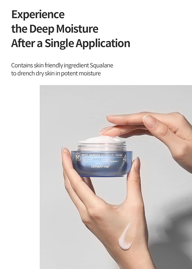 Dermafirm Moist Barrier Intensive Moisturizer Face Cream M4 | Korean Face Moisturizer Face Lotion for Hydration & Nourishment w/Ceramide, Peptide & Collagen | No Animal Trials No Paraben 1.69 fl oz-FemmiqueWomen