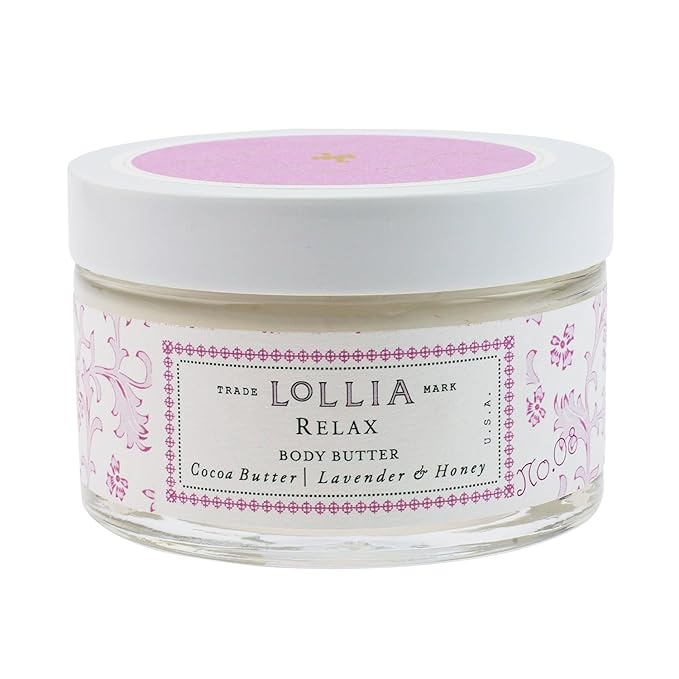 LOLLIA Relax Body Butter, 5.5 oz. - Lavender & Honey Fragrance - Shea Butter & Cocoa Butter, Body Lotion for Women, Hydrating & Smooth Body Moisturizer-FemmiqueWomen