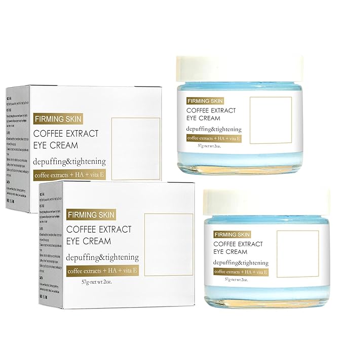 2PCS Caffeine Eye Cream for Dark Circles and Puffiness, Anti-Wrinkle Stay-Up Late Retinol Eye Cream, Tightening & Firming Skin, Dilute Dark Circles-FemmiqueWomen