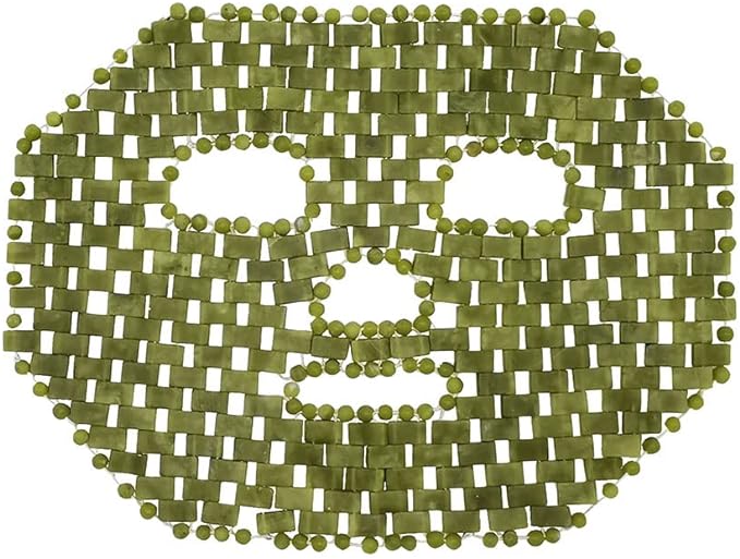 Jade Facial Mask,Natural Stone Jade Sleep Mask,Anti-Aging Jade Eye Mask Massage Tools for Puffy Eyes Dark Circles-FemmiqueWomen