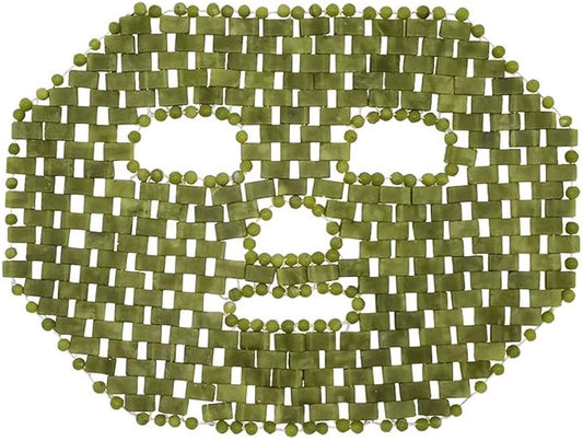 Jade Facial Mask,Natural Stone Jade Sleep Mask,Anti-Aging Jade Eye Mask Massage Tools for Puffy Eyes Dark Circles-FemmiqueWomen