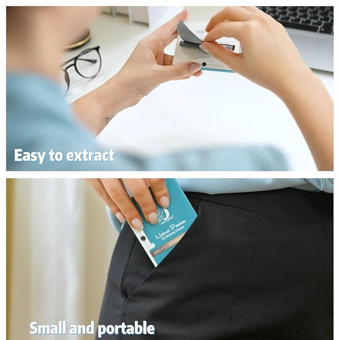 Natural Face Oil Blotting Paper - Bamboo Charcoal 100 Counts, Easy Dispensing Oil Absorbing Sheets, Premium Handy Facial Blotting Papers - Face Skin Care or Beauty Make Up Must Have-FemmiqueWomen