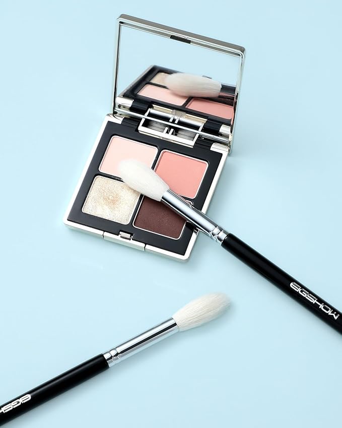 Eyeshadow Brush Fluffy Big Blending Brush Goat Bristles Soft Smugde for Powder Cream Liquid Eyeshadow for Eye Makeup Black (E838)-FemmiqueWomen