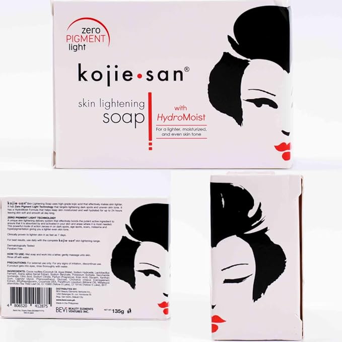 Kojie San Face & Body Skin Brightening Shower 9pc Set - the Original Kojic Acid Soap that Helps Reduce Dark Spots 6 x 135g Bars, Soap Dish and Facial Cleansing Brush…-FemmiqueWomen