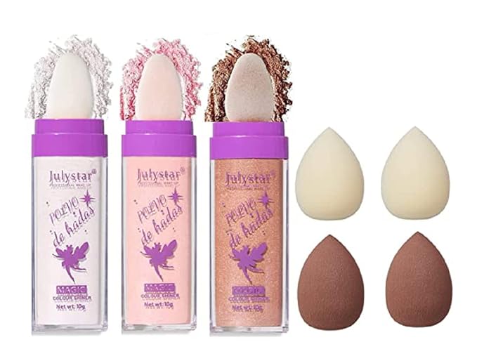 3 Colors Polvo De Hadas Body Brightens the Natural Three-Dimensional Face Blusher Fairy Highlight Patting Powder (3 Colors)-FemmiqueWomen