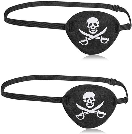 2pcs Eye Patch Mask Skull and Cross Bones with Adjustable Strap-FemmiqueWomen