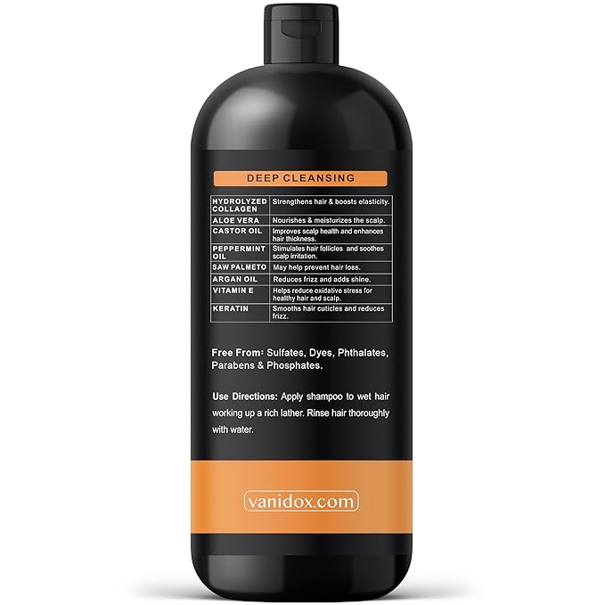 Tea Tree Oil Shampoo with Biotin, DHT Blockers, Itchy Scalp Relief, Supports Thicker-Looking Hair, Cleanses Dandruff & Buildup, For Men & Women, Made in USA, 16 fl oz-FemmiqueWomen