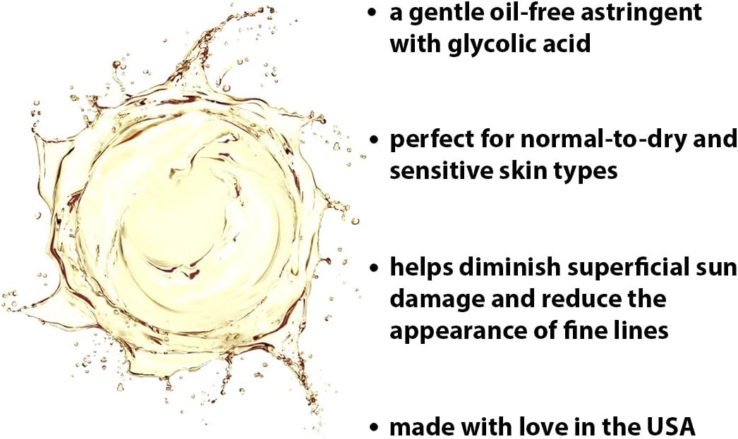 RAYA Ginseng Astringent with AHA 16 oz (G-205) | Gentle Glycolic Facial Toner for Dry and Sensitive Skin | Helps Tighten Pores, Smooth Complexion, and Reduce Fine Lines | Made With Alpha Hydroxy Acids-FemmiqueWomen