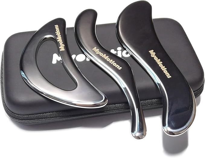 3-Piece Muscle Scraper Tool Set for IASTM Therapy - Stainless Steel Gua Sha Tool for Myofascial Release and Deep Tissue Massage Tool Set-FemmiqueWomen
