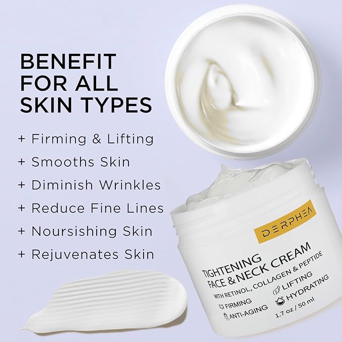 Neck Tightening Cream, Neck Firming Cream For Tightening and Firming, Fine lines, Loose & Sagging On Face, Decollete & Other Skin Areas - 1.7 OZ-FemmiqueWomen