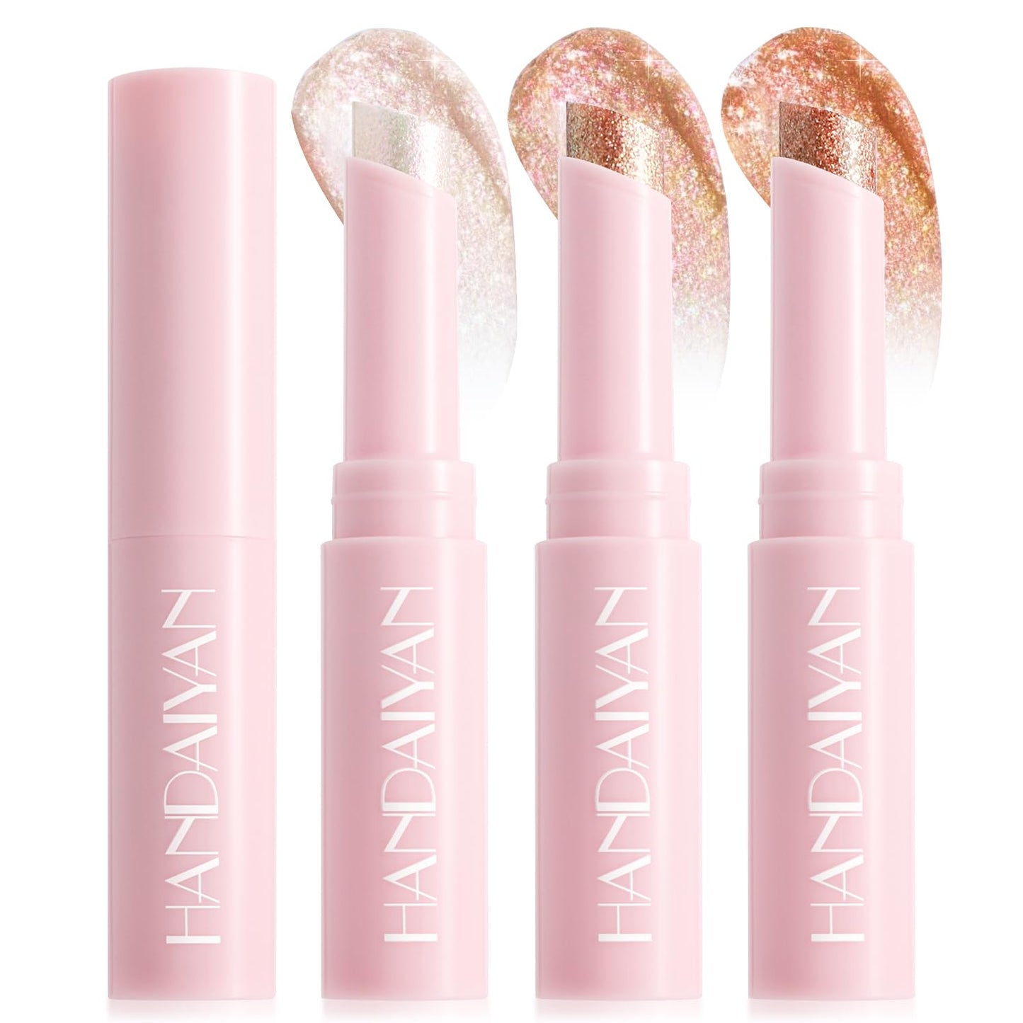 3PCS Crystal Hydrating Jelly Stick Eyeshadow Stick, Glitter Makeup Jelly Shimmer Eye Shadow Crayon, Lightweight Eye Brightener Eye Makeup (03+04+06)-FemmiqueWomen