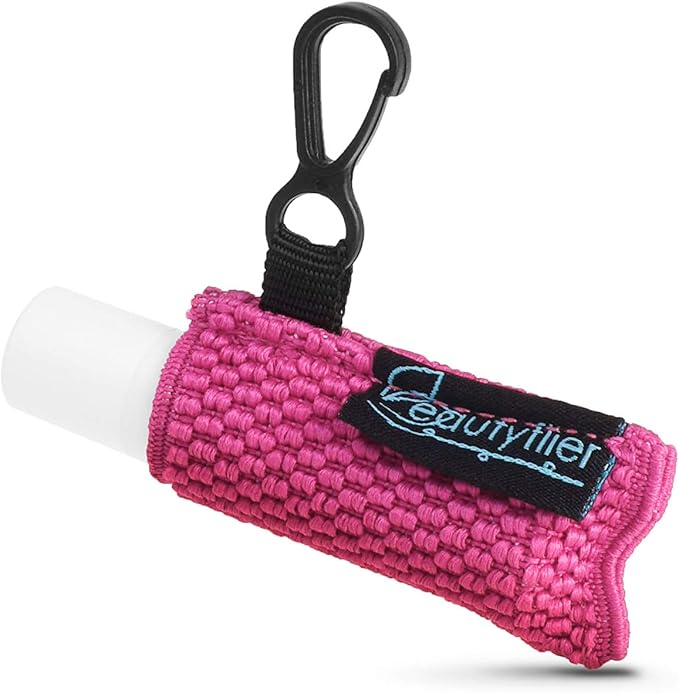 Beautyflier Cute Elastic Lip Balm Holder Keychain, Lipstick Sleeve Chapstick Sleeve Holder for Burts Bees Chapstick-FemmiqueWomen