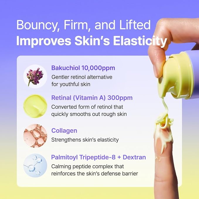 BY WISHTREND Vitamin A-mazing Bakuchiol Night Cream | Retinal, Peptide, Collagen, Ceramide NP, Centella Asiatica, moistfully plump overnight skincare (1.05 Ounce (Pack of 1))-FemmiqueWomen