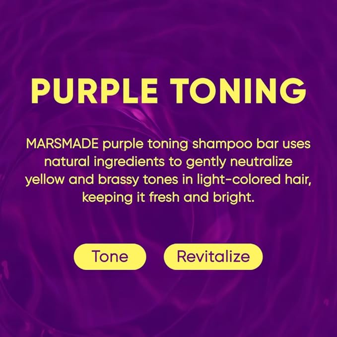 Purple Toning Shampoo Bar 2.0 - Hydrating & Moisturizing Natural Hair Soap Bar Shampoo for Hair Color & Scalp Nourishment - Bathing Soap Solid Shampoo for All Hair Types (120g, 4.23oz)-FemmiqueWomen