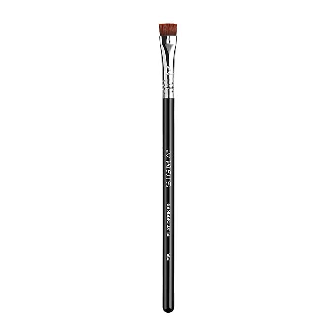Sigma Beauty E15 Flat Definer Brush – Flat-Angled Professional Makeup Brush for Sharp, Defined Makeup Application, Eyeliner Brush Adapts to Liquid, Gel, & Powder Eye Makeup (1 Brush)-FemmiqueWomen