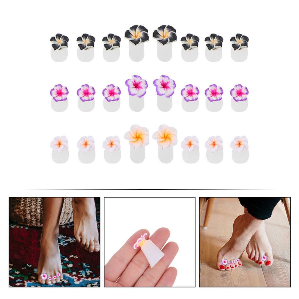 24 Pcs Toe Separators for Nail Polish Silicone Toe Separators Decorative Toe Separators Flower Toe Separators for Pedicure Toe Separator for Pedicure Toe Separator Pedicure-FemmiqueWomen