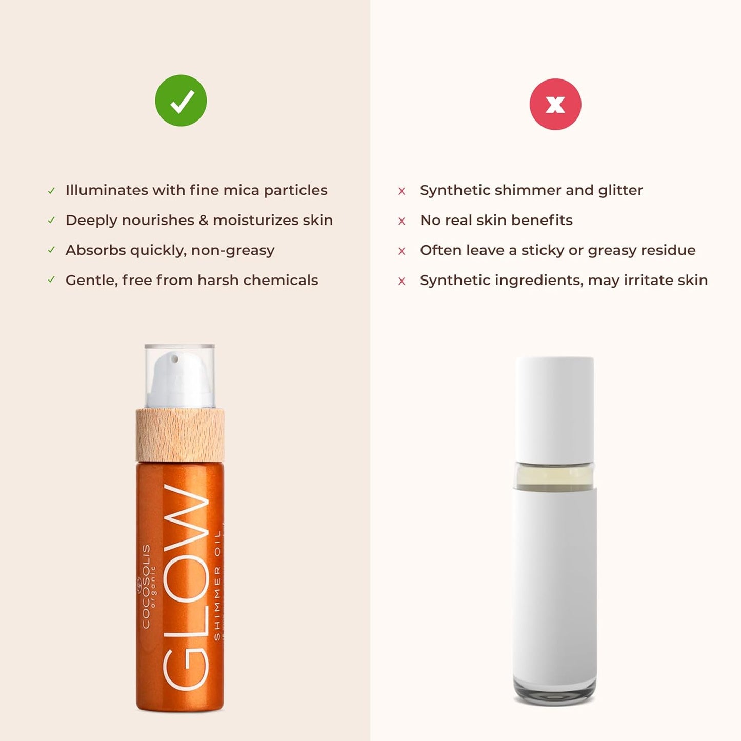 COCOSOLIS GLOW Shimmer Oil | Illuminizing Natural Dry Oil With Shiny Particles | Leaves The Skin Glowing & Enhances a Golden Tan | Gives a Luxurious Feel to Your Skin | 110ml-FemmiqueWomen