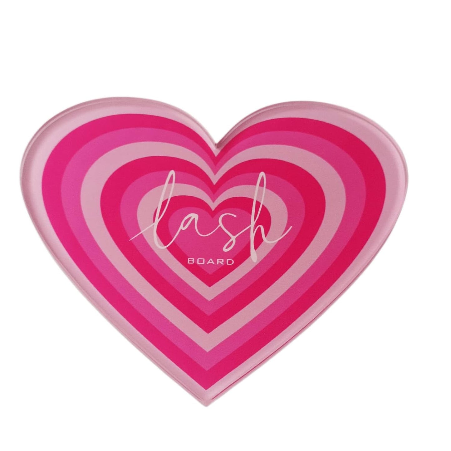 Grafting False Eyelash Acrylic Extension Pallet, Eyelash Extension Tweezers Plate Pad Makeup Palette Individual Training Tools (Heart-shaped（4.72x3.54inch）)-FemmiqueWomen