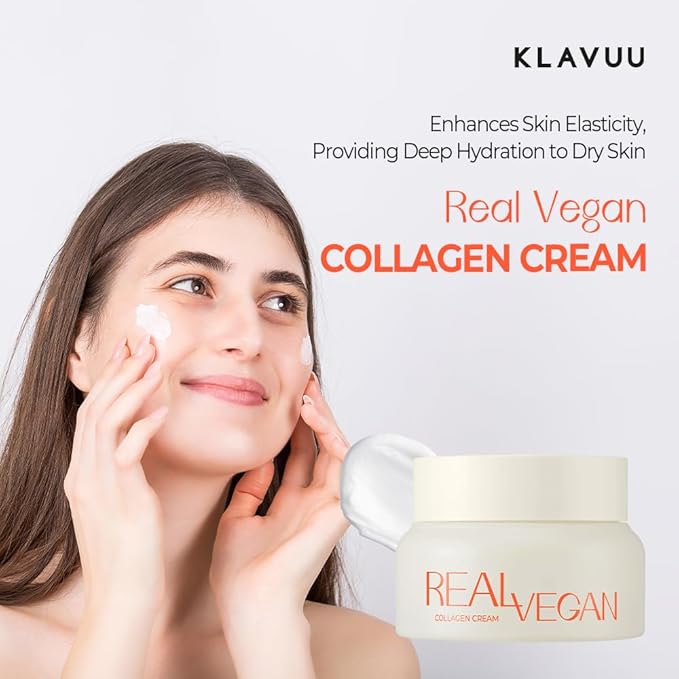 KLAVUU Real Vegan Collagen Cream - Enhances Skin Elasticity, Providing Deep Hydration to Dry Skin for a Radiant, Youthful Glow-FemmiqueWomen