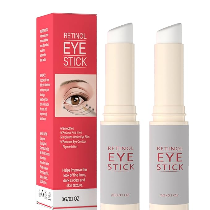2Pcs Retinol Eye Stick, Retinol Under Eye Cream for Puffiness and Dark Circles, Hydrating Eye Cream Anti Aging for Enhanced Under Eye Nourishment.-FemmiqueWomen