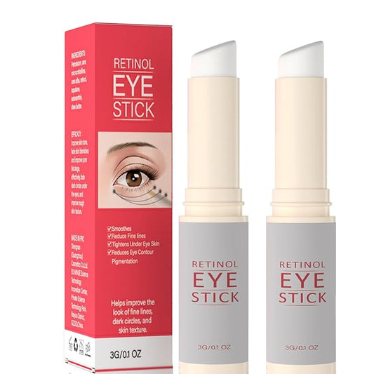 2Pcs Retinol Eye Stick, Retinol Under Eye Cream for Puffiness and Dark Circles, Hydrating Eye Cream Anti Aging for Enhanced Under Eye Nourishment.-FemmiqueWomen