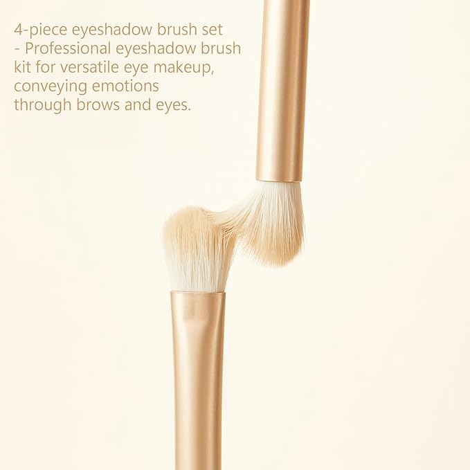 Eyeshadow Makeup Brushes Set with Case 4 PCS Soft Synthetic Hairs Eye Makeup Brushes for Blending Eyebrow Eyeliner Eyeshadow （Lightblue）-FemmiqueWomen