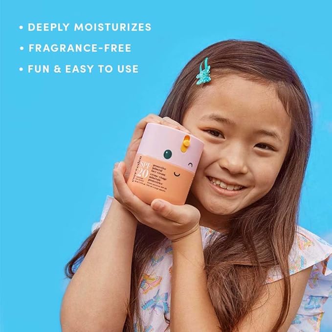 Evereden Kids Face Cream, 1.7 oz. | Fragrance-Free and Kids Face Lotion with SPF 20 | Clean and Non-Toxic Face Moisturizer | Multi-Vitamin Skin Care | FSA Eligible-FemmiqueWomen