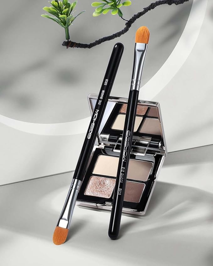 Concealer Brushes, EIGSHOW Eyeshadow Primer Brush for Concealer, Blending, Eyeshadow - Professional Tools for Applying Cream, Liquid Shadows and Eye Primer Base (E828 2piece)-FemmiqueWomen