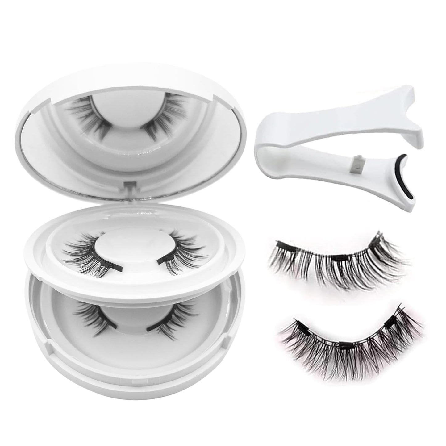 Ealra Craft Magnetic Eyelashes with Applicator,Lumentes Magnetic Eyelashes,3D Soft Flex,Reusable No Glue Needed Soft Lashes for Wmen with All-Day Wear(Natural#04+Fuller#05)-FemmiqueWomen
