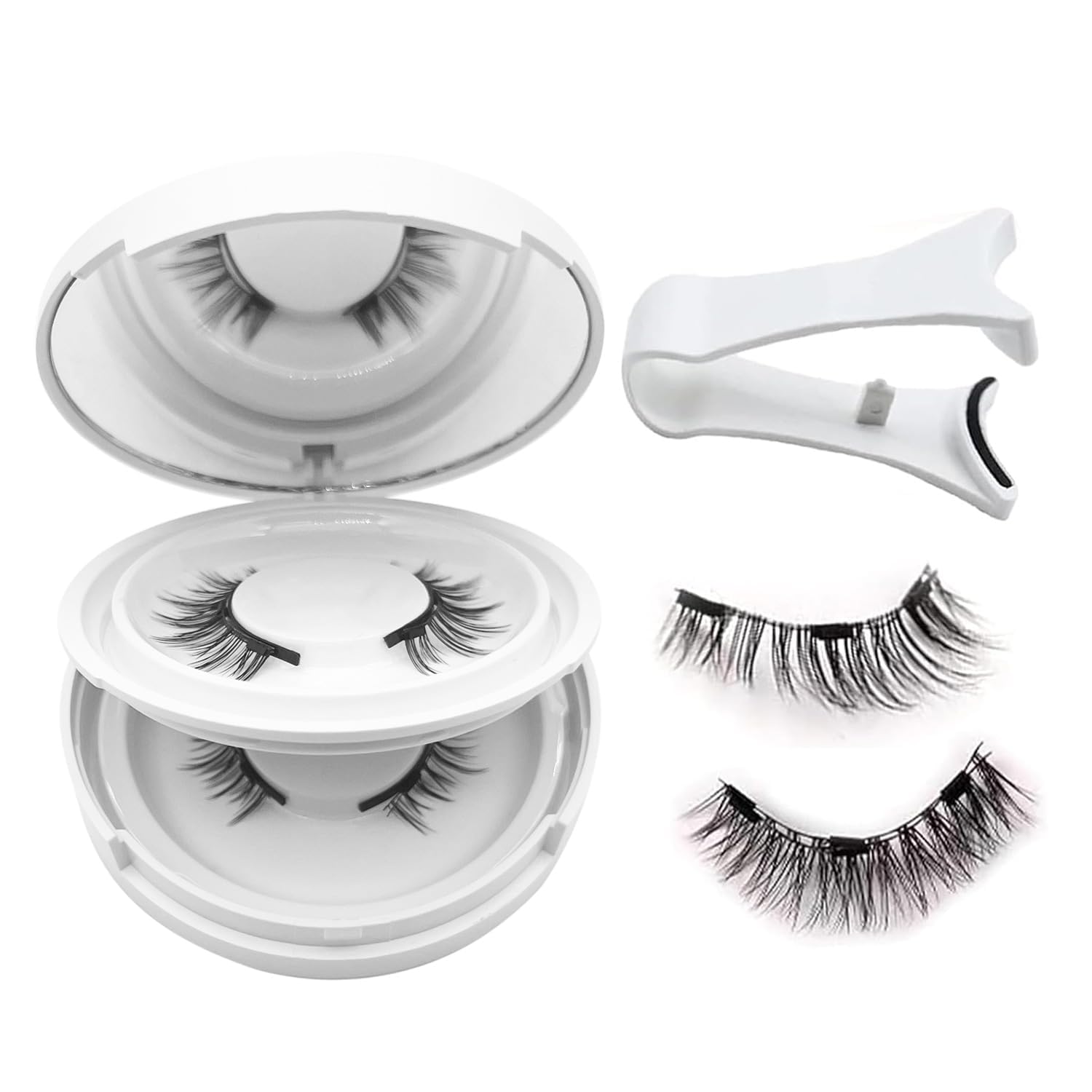 Ealra Craft Magnetic Eyelashes with Applicator,Lumentes Magnetic Eyelashes,3D Soft Flex,Reusable No Glue Needed Soft Lashes for Wmen with All-Day Wear(Natural#04+Fuller#05)-FemmiqueWomen