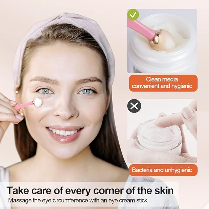 3D Face Roller Metal Facial Massager Face Sculpting Gua Sha Massage Tool for Eye Skin Care Reducing Puffiness Anti-Wrinkle for Women Girl Gift Set(Rose Gold)-FemmiqueWomen