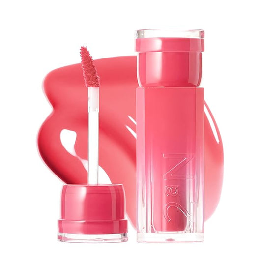2aN Glaze Bouncing Tint – Lightweight, Moisturizing Lip Tint with High-Shine Finish, Smooth, Light Plumping, Comfortable Wear, Korean Makeup (Bubbly, 0.16 oz)-FemmiqueWomen