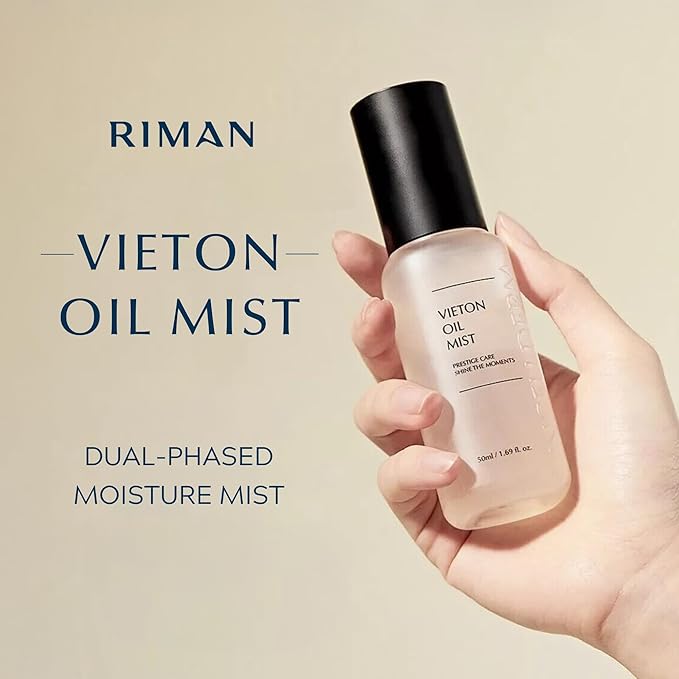 INCELLDERM Riman Vieton Oil Mist | 50ml | Bi-Phasic Hydration with Camellia Seed Oil & Seaberry Water | Korean Skincare Mist for Moisture, Balance & Radiance | Natural Facial Spritz Moisturizer-FemmiqueWomen