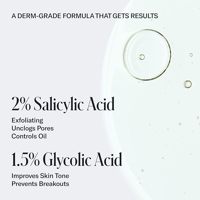 Geologie Acne Control Body Wash | Fresh Eucalyptus | 2% Salicylic Acid + 1.5% Glycolic Acid | Clears Body Acne & Prevents Breakouts | For Men & Women | No Benzoyl Peroxide | 8.4 oz-FemmiqueWomen