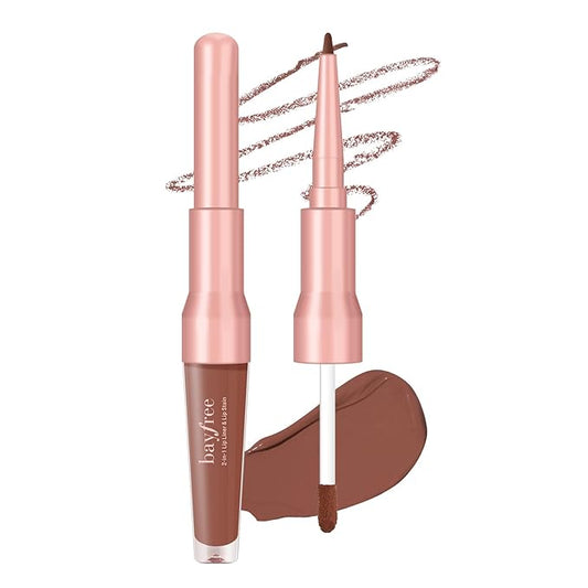 2-IN-1 Lip Liner and Lip Stain, High Pigmented Long Lasting Velvet Lip Tint, Well-Defined Lipliner, Weightless Waterproof Not Animal Tested, Matte Finish Makeup-FemmiqueWomen