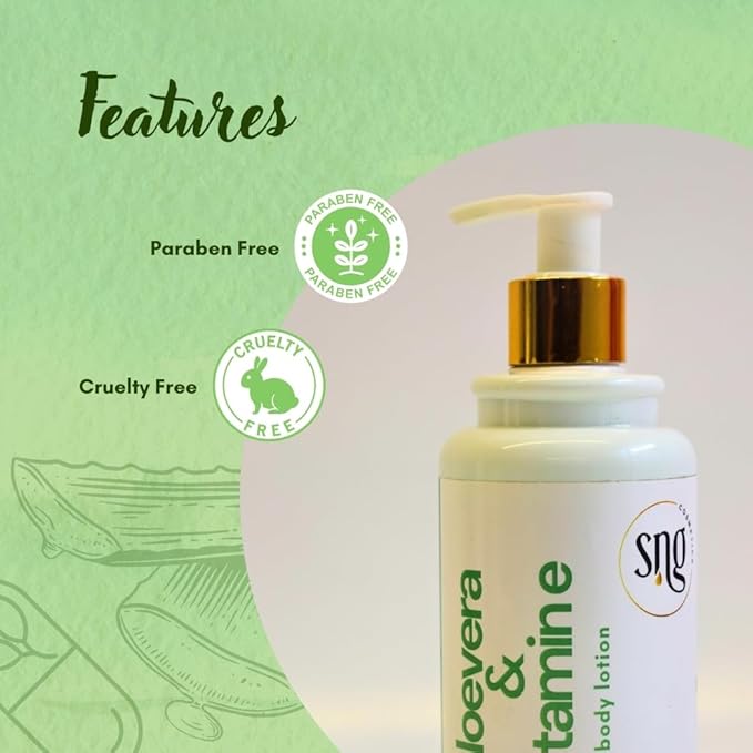 Aloe Vera Lotion for Dry Skin - Hand & Body Moisturizing Vitamin E Lotions 10.14 Fl Oz - Waterlily, Argan oil and Almond oil Extracts Skincare-FemmiqueWomen