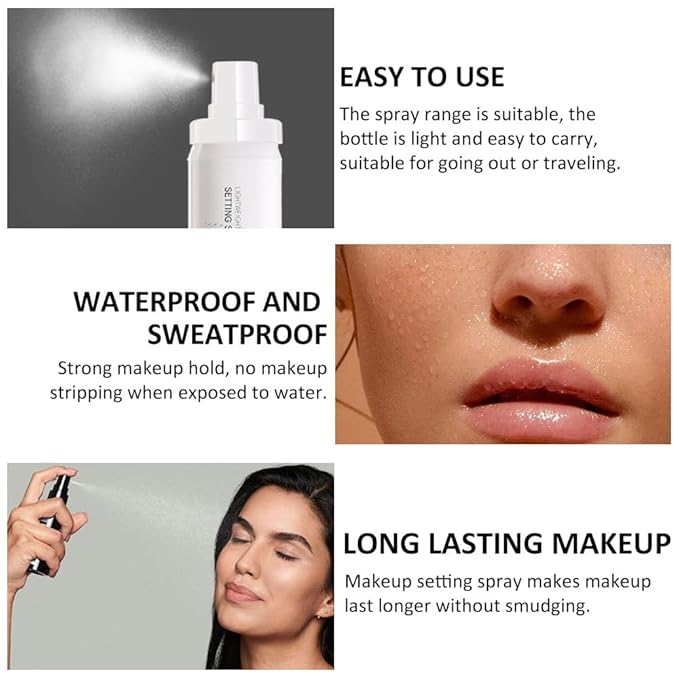 Kaely Setting Spray for Face,Dewy Finish,Waterproof Setting Spray for Makeup Long Lasting,Oil Control Face Mist,Up To 16 Hours,Vegan & Cruelty-Free-FemmiqueWomen
