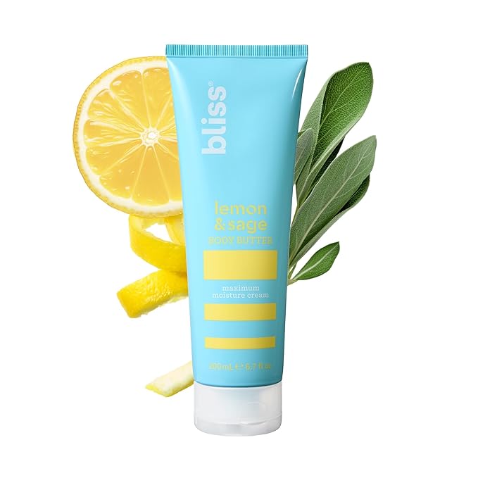 Bliss Lemon and Sage Body Butter - Iconic Scent with Shea Butter and Coconut Oil for Long-Lasting Maximum Moisture - Body Lotion for Smooth, Soft Skin - Vegan and Cruelty-Free - 6.7 Fl Oz-FemmiqueWomen