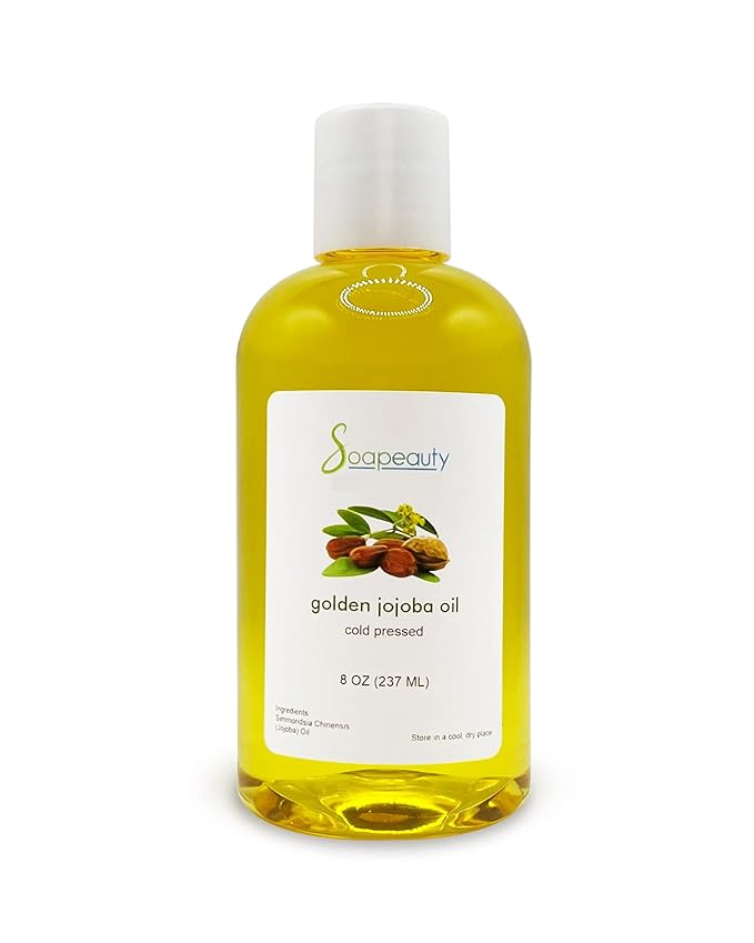 Soapeauty Golden Jojoba Oil | 100% Pure & Natural | Unrefined, Cold Pressed, Hexane Free | Moisturizing Oil for Skin, Face, Hair & Nails | 8 fl oz-FemmiqueWomen