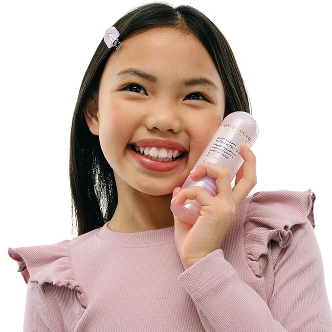 Evereden Kids Multi-Vitamin Hydrating Face Mist | Nourishing Face Spray, Preppy Skincare Essential for Ages 6+ | Clean Formula Safe for Sensitive Skin | Multi-Vitamin Complex, Peach & Mango Juice-FemmiqueWomen