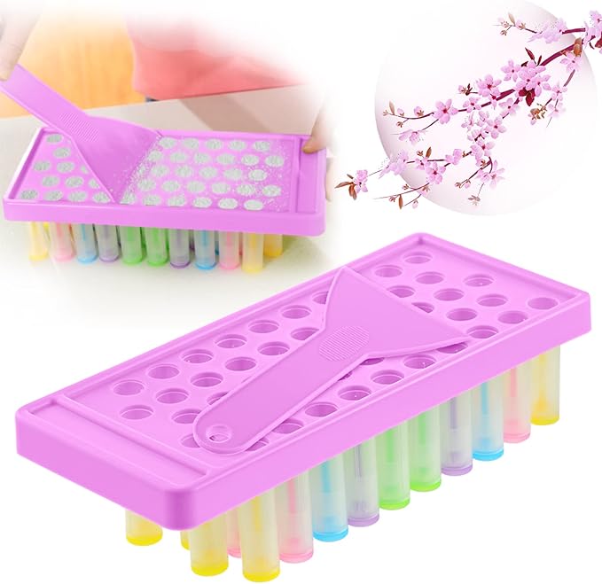 2 Sets Lip Balm Tray and Spatula Set Portable lipstick Holder Lip Balm Containers Lip Gloss Making Kit (Purple)-FemmiqueWomen