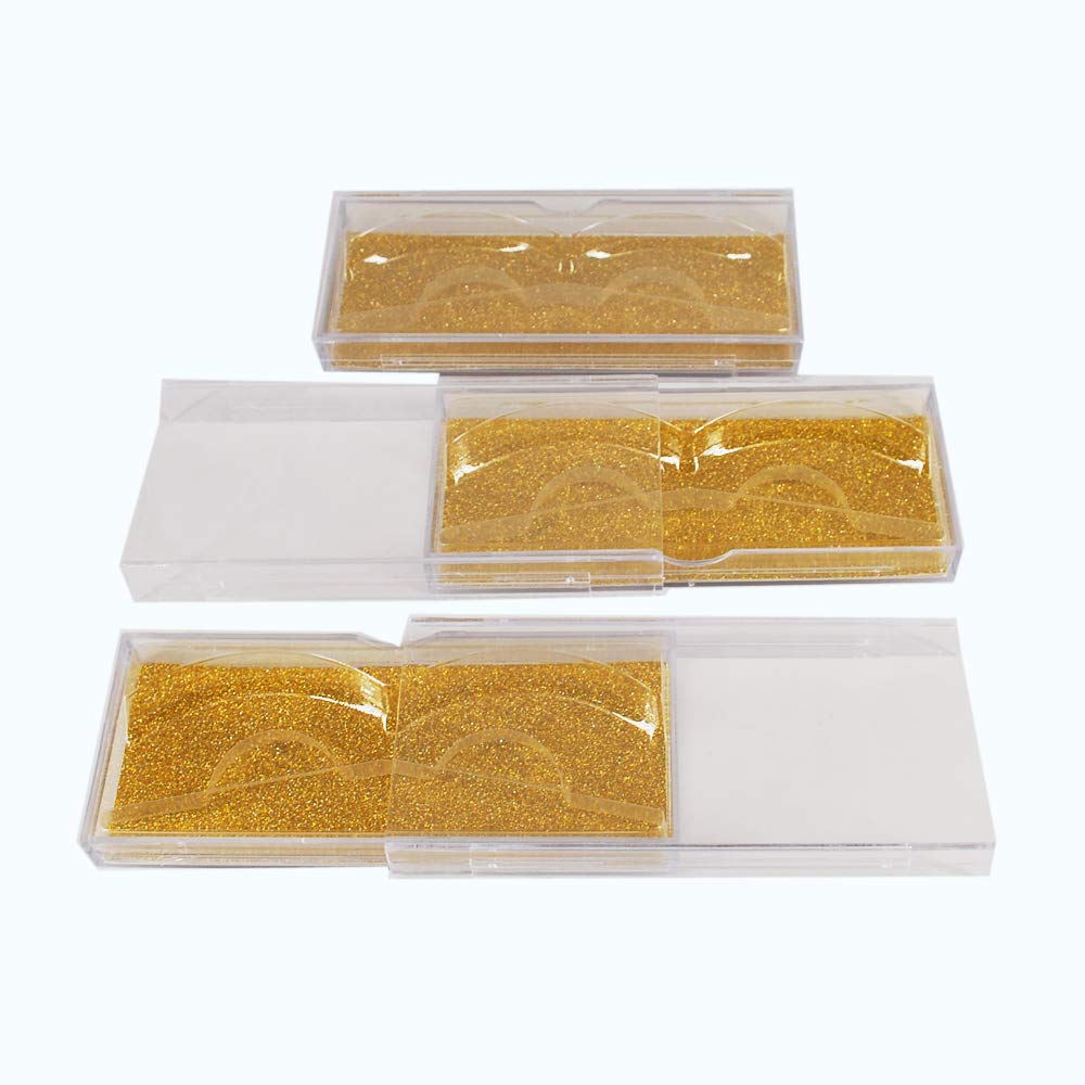 20pcs empty lash case packaging wholesale empty eyelash tray box gold (gold)-FemmiqueWomen