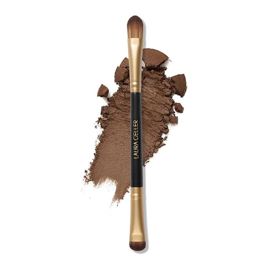 LAURA GELLER NEW YORK Dual-Ended Eyeshadow Brush - Domed Shader & Blending Brush for Baked and Pressed Eyeshadow Application - All Over Eye Makeup Brush-FemmiqueWomen