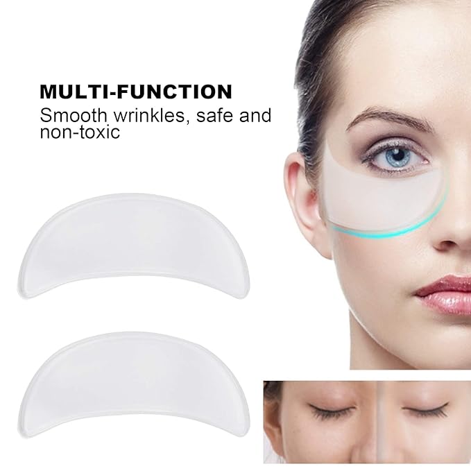 2Pcs Anti‑Wrinkle Face Eye Patch, Reusable Silicone Eye Pad Sticker for Face Caring-FemmiqueWomen